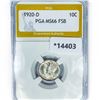 Image 1 : 1920-D Mercury Silver Dime PGA MS66 FSB
