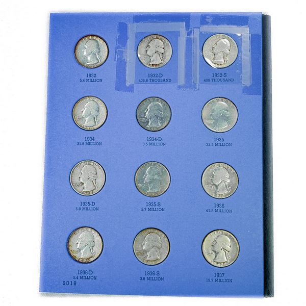 1932-1945 Washington Quarter Book (43 Coins)