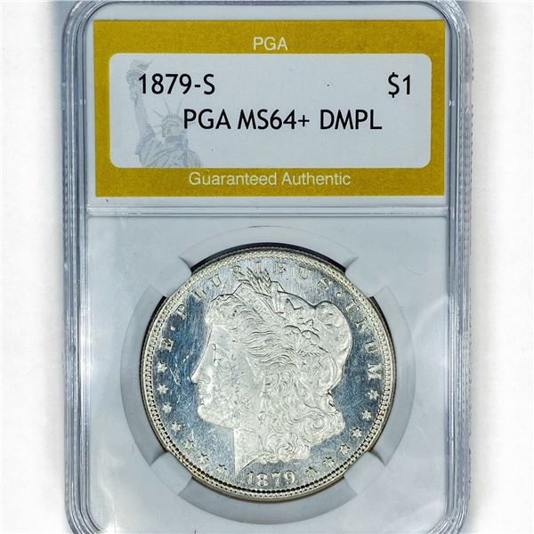 1879-S Morgan Silver Dollar PGA MS64+ DMPL