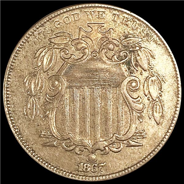 1867 Shield Nickel CLOSELY UNCIRCULATED