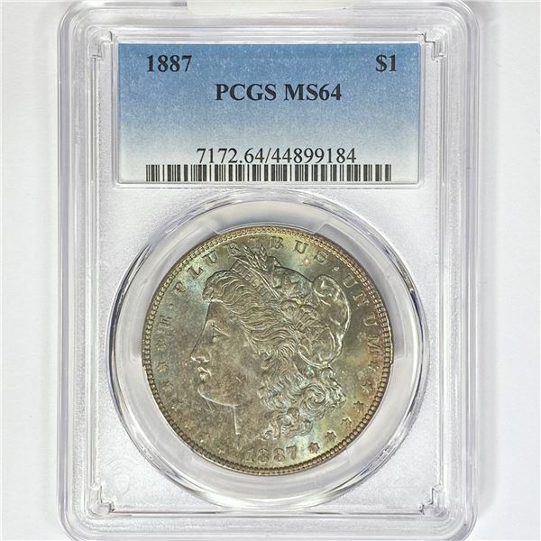 1887 Morgan Silver Dollar PCGS MS64