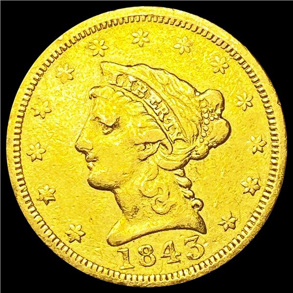 1843 $2.50 Gold Quarter Eagle NICELY CIRCULATED