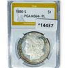 Image 1 : 1880-S Morgan Silver Dollar PGA MS64+ PL