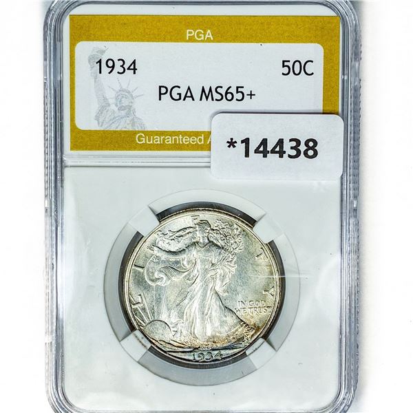 1934 Walking Liberty Half Dollar PGA MS65+
