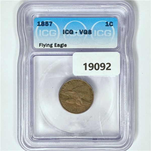 1857 Flying Eagle Cent ICG VG8