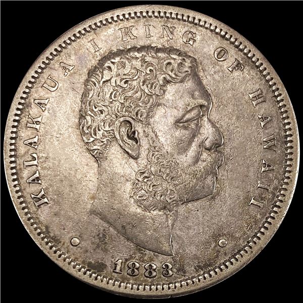 1883 Kingdom of Hawaii Half Dollar ABOUT UNC