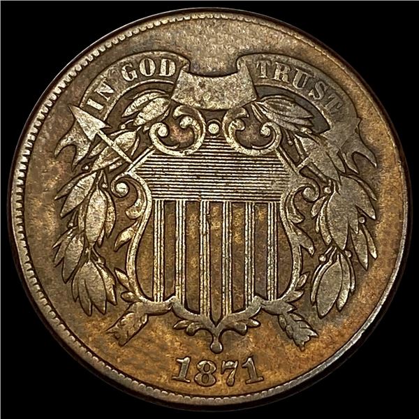 1871 Two Cent Piece CLOSELY UNCIRCULATED