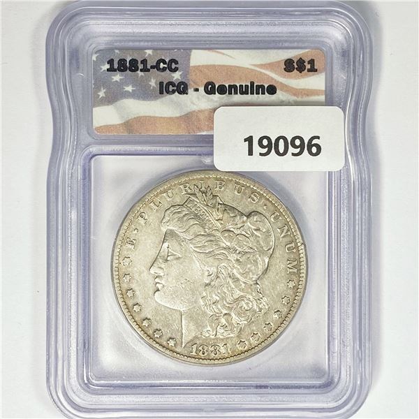 1881-CC Morgan Silver Dollar ICG
