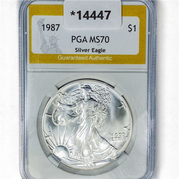 1987 American Silver Eagle PGA MS70