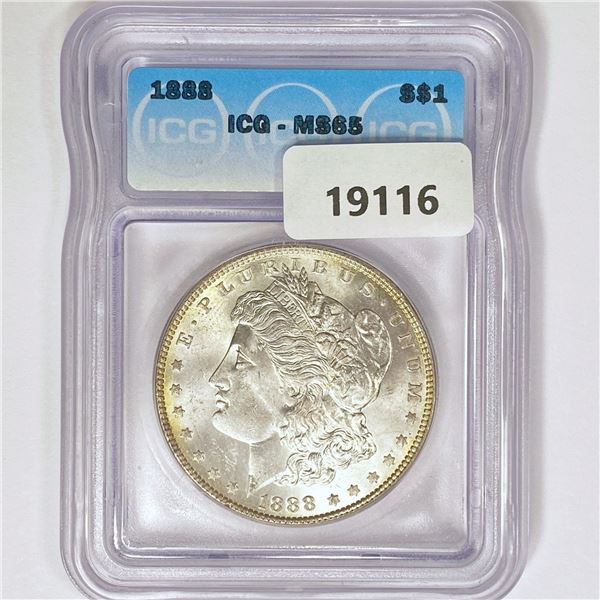 1888 Morgan Silver Dollar ICG MS65
