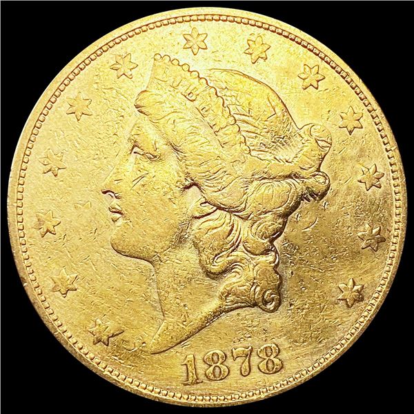 1878-S $20 Gold Double Eagle CLOSELY UNCIRCULATED