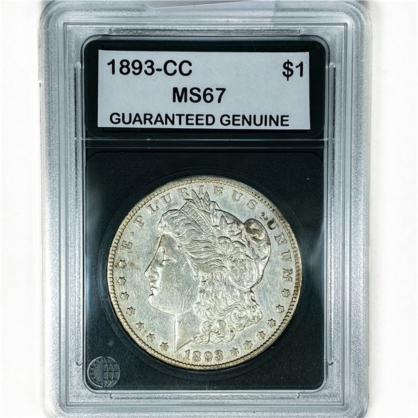 1893-CC Morgan Silver Dollar GG MS67
