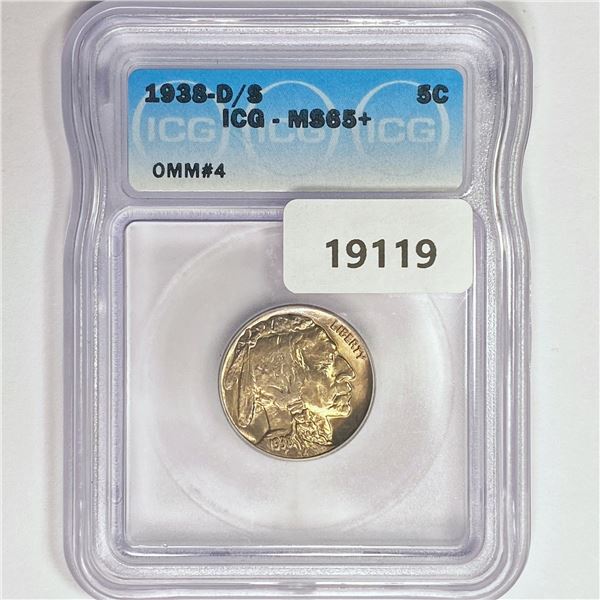 1938-D/S Buffalo Nickel ICG MS65+ OMM#4