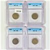Image 1 : 1868-1897 Set (4) 3 Victory, 1 Sheild Nickels ICG