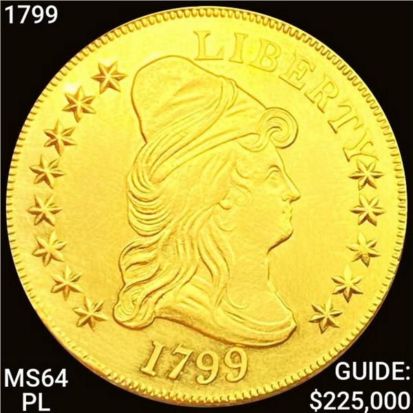 1799 $10 Gold Eagle CHOICE BU PL REV