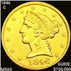 Image 1 : 1846-C $5 Gold Half Eagle GEM BU