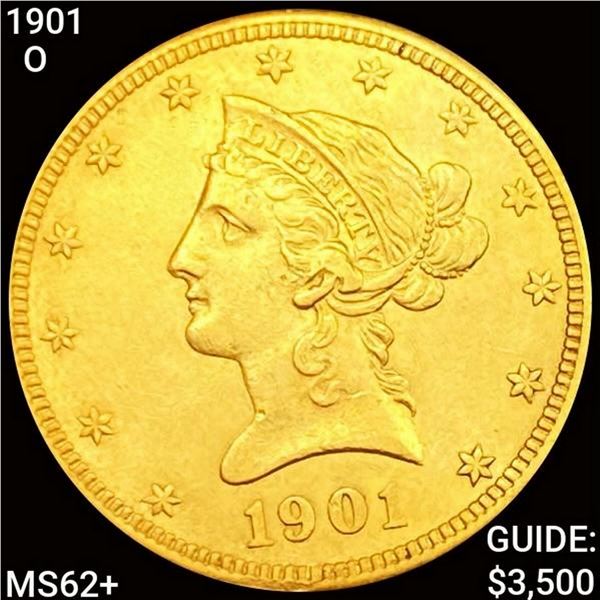 1901-O $10 Gold Eagle UNCIRCULATED +