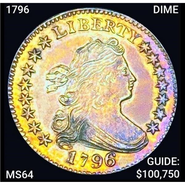 1796 Draped Bust Dime CHOICE BU