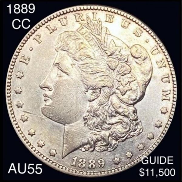 1889-CC KING CC Morgan Silver Dollar HIGH GRADE
