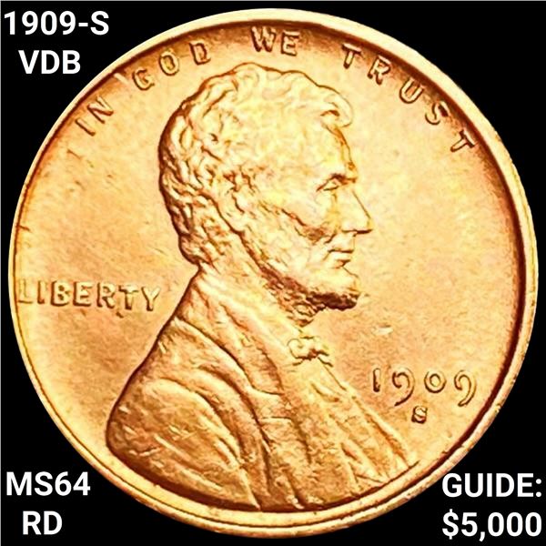 1909-S VDB Wheat Cent CHOICE BU RD