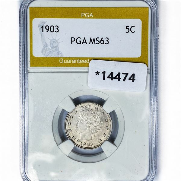 1903 Liberty Victory Nickel PGA MS63
