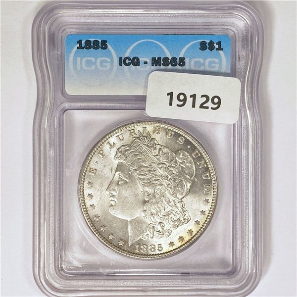 1885 Morgan Silver Dollar ICG MS65