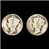 Image 1 : (2) 1921 Mercury Dimes NICELY CIRCULATED
