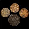 Image 1 : (4) Misc Cents (1827, (2) 1865, 1866) NICELY CIRC