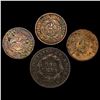 Image 2 : (4) Misc Cents (1827, (2) 1865, 1866) NICELY CIRC