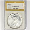 Image 1 : 1994 American Silver Eagle PGA MS70