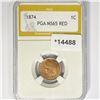 Image 1 : 1874 Indian Head Cent PGA MS65 RED