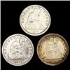Image 1 : (3) Seated Liberty Quarters (1875, (2) 1877-S) NI