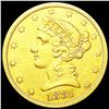 Image 1 : 1881 $5 Gold Half Eagle ABOUT UNCIRCULATED