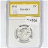 Image 1 : 1930 Standing Liberty Quarter PGA MS63