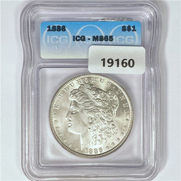 1886 Morgan Silver Dollar ICG MS65