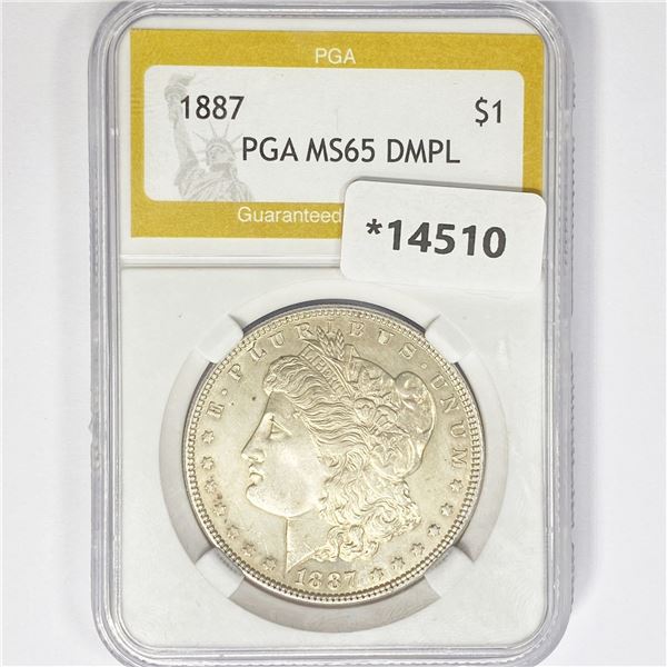1887 Morgan Silver Dollar PGA MS65 DMPL