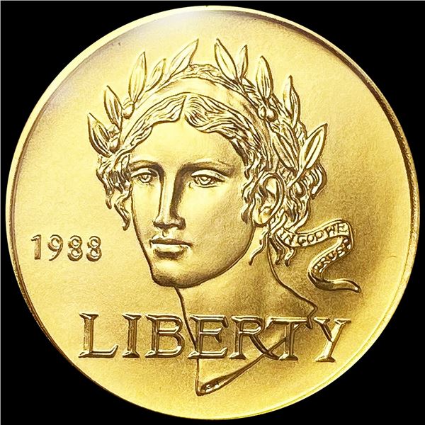 1988-W .25oz Gold Commem. $5 CHOICE BU