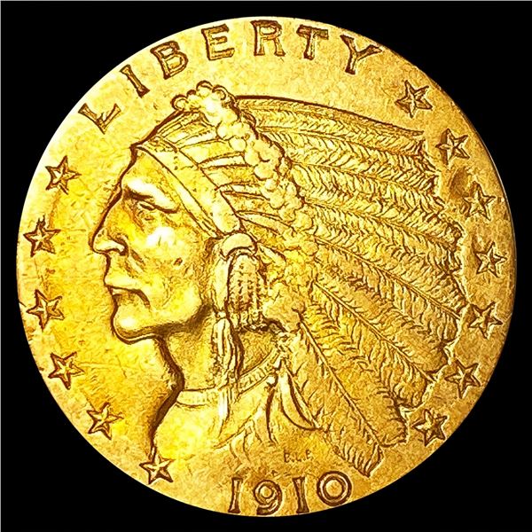 1910 $2.50 Gold Quarter Eagle CLOSELY UNC