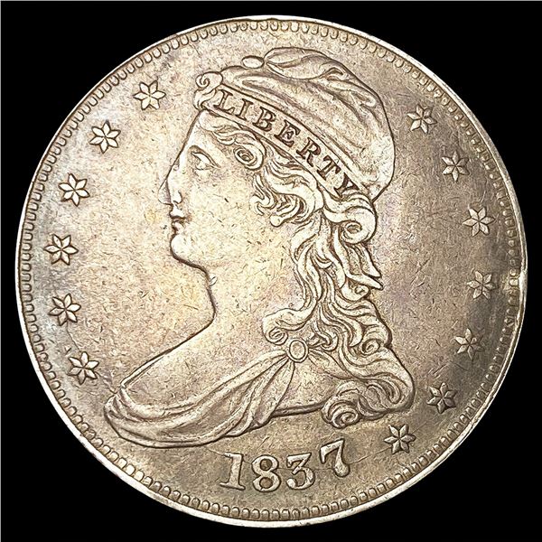 1837 Capped Bust Half Dollar NEARLY UNCIRCULATED