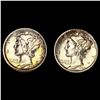 Image 1 : (2) Mercury Dimes (1935-S, 1937-D) CLOSELY UNCIRC