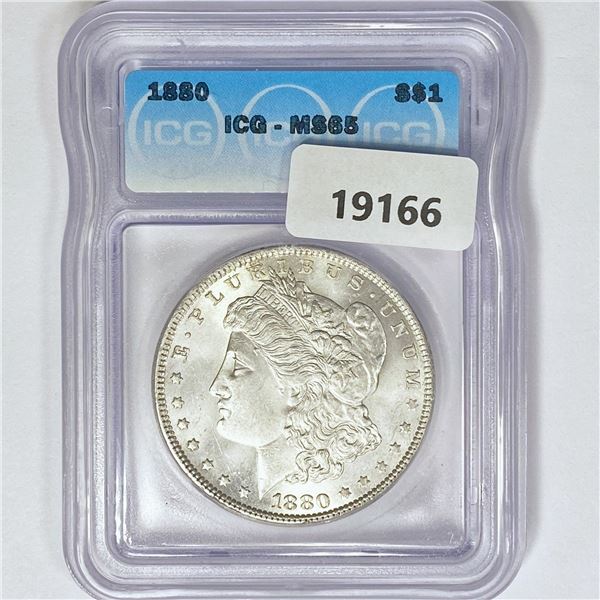 1880 Morgan Silver Dollar ICG MS65