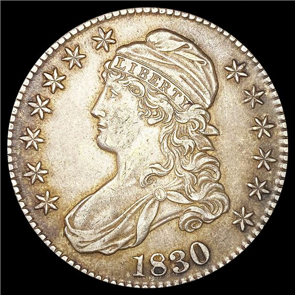 1830 Capped Bust Half Dollar NEARLY UNCIRCULATED