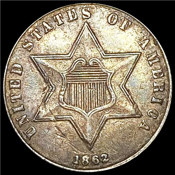 1862 Silver Three Cent UNCIRCULATED