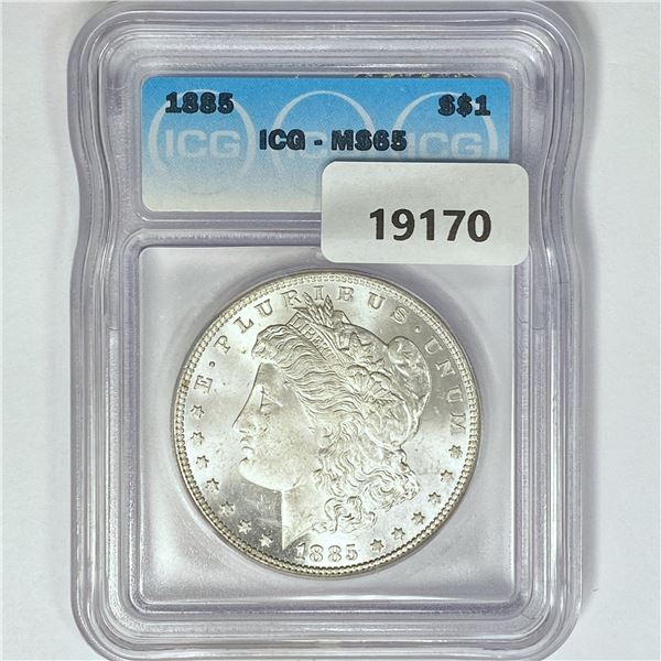 1885 Morgan Silver Dollar ICG MS65