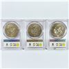 Image 2 : 1974 Set (3) Eisenhower Silver Dollars PCGS MS65