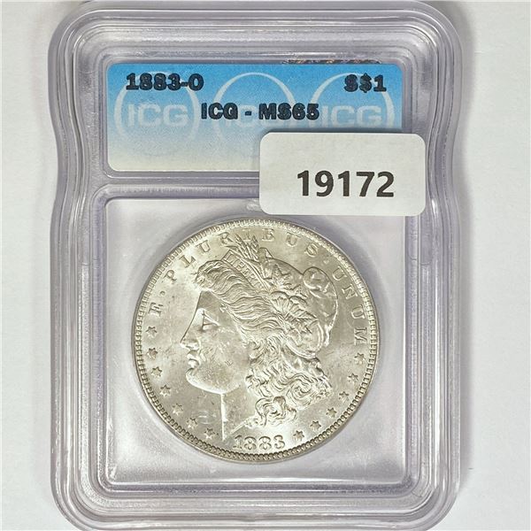 1883-O Morgan Silver Dollar ICG MS65