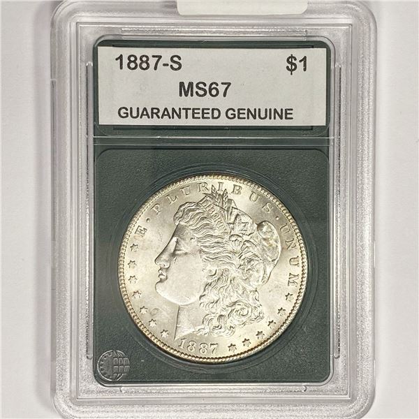 1887-S Morgan Silver Dollar GG MS67