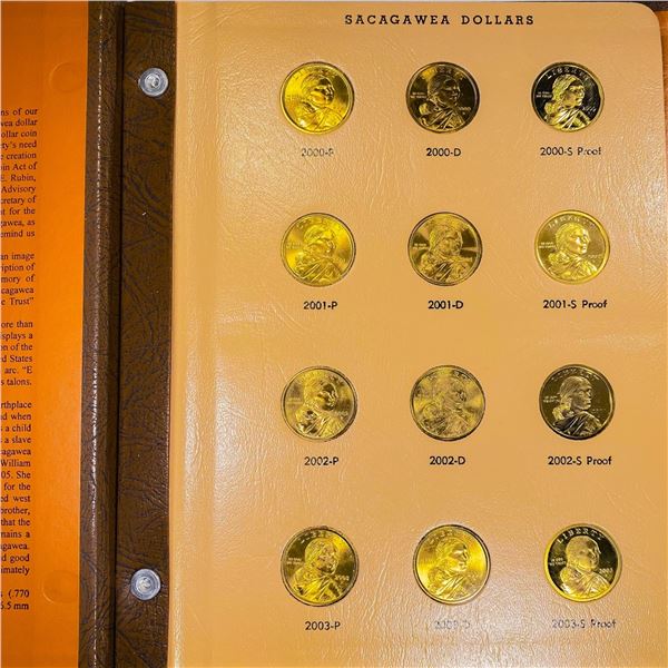 2000-2007 Sacagawea Gold Dollar Book (32 Coins)