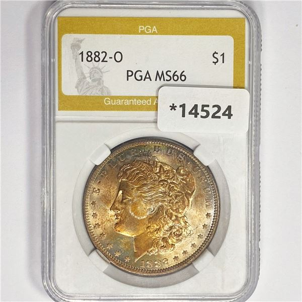 1882-O Morgan Silver Dollar PGA MS66