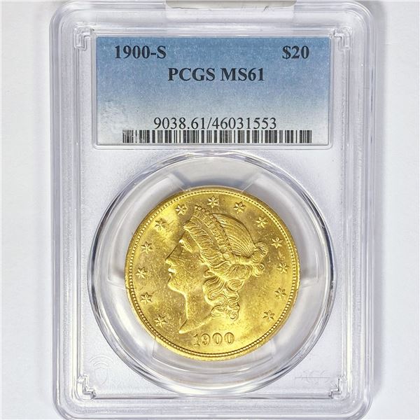 1900-S $20 Gold Double Eagle PCGS MS61